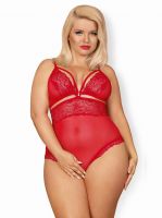 Elegantní body Obsessive 838 - TED red XXL - Červená - XXL